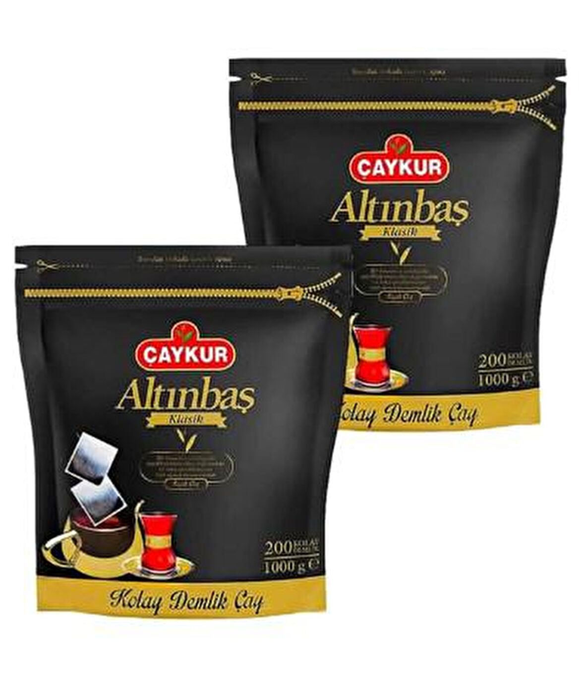 Çaykur Altınbaş Demlik Poşet Siyah Çay 2x1000 gr 2x200'lü 